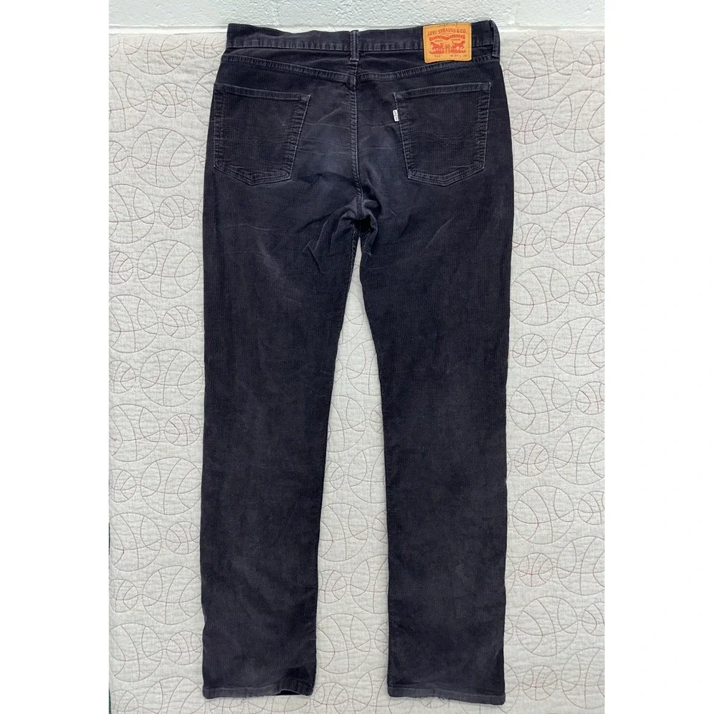 Levis 514 Corduroy Pants Black Slim Straight / Mens 34x36